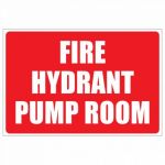 Fire Hydrant Pump Room Sign