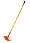 Fire Rake Hoe Orange Head With Fibreglass Handle