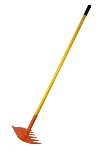 Fire Rake Hoe Orange Head With Fibreglass Handle